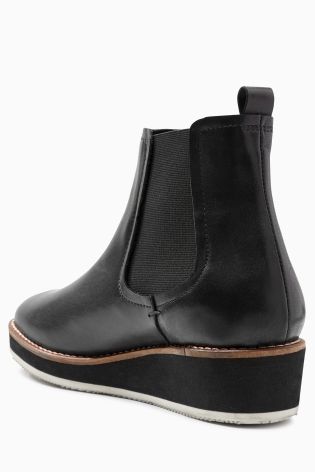Black Sporty Chelsea Boots
